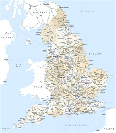 map of english towns